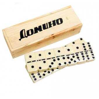 настольная игра Домино (в деревянной коробке)