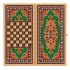 настольная игра Нарды + Шашки Сирийские «Зеленый ковер», большие (Россия, дерево, 60х30х4 см.)