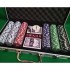 настольная игра Покер на 300 фишек Делюкс (с номиналом) в алюминиевом кейсе