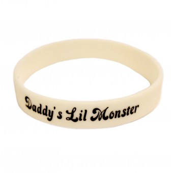 браслет силиконовый Отряд Самоубийц / Daddy's Lil Monster (белый)
