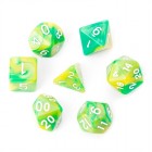 Набор из 7 кубиков для D&D PandaSale: Зелено-Желтый Набор из 7 кубиков для D&D PandaSale: Зелено-Желтый