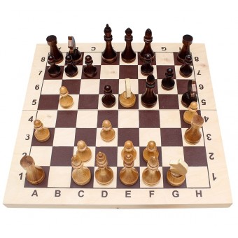 настольная игра Шахматы лакированные гроссмейстерские (большие, 43х21.5х6 см.)
