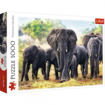 Пазл Trefl 1000 деталей Африканские слоны