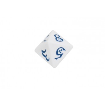 Кубик D8 Классический (бело-синий)