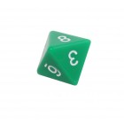 Кубик D8 Опак (зелёно-белый)