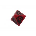 Кубик D8 Драконий (красно-чёрный)