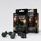Набор из 7 кубиков классические резные / Classic Runic Dice Set (черно-зеленые) Набор из 7 кубиков классические резные / Classic Runic Dice Set (черно-зеленые)