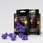 Набор из 7 кубиков классические резные / Classic Runic Dice Set (фиолетово-белые) Набор из 7 кубиков классические резные / Classic Runic Dice Set (фиолетово-белые)