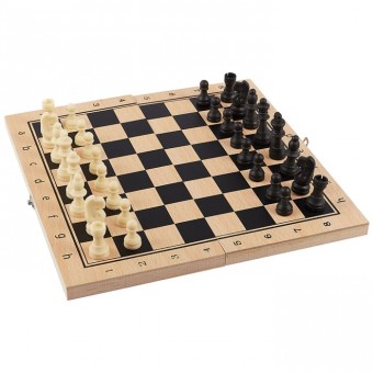 настольная игра Шахматы деревянные малые лакированные (30х15х4,5 см.)