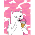 Открытка Stickers.one Lord Nermal Ice Cream Открытка Stickers.one Lord Nermal Ice Cream