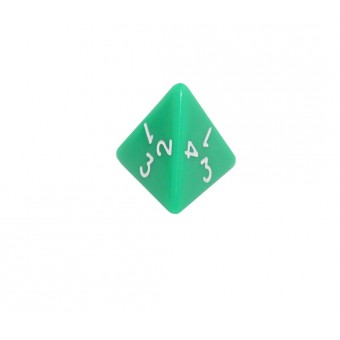 Кубик D4 Опак (зелёно-белый)