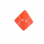 Кубик D4 Опак (оранжево-белый)