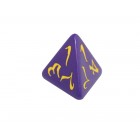 Кубик D4 Классический (фиолетово-жёлтый)