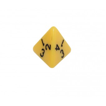 Кубик D4 Опак (жёлто-чёрный)