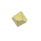 Кубик D10 Гномий / Dwarven (серо-жёлтый)
