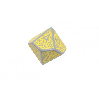 Кубик D10 Гномий / Dwarven (серо-жёлтый)