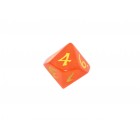 Кубик D10 Классический (оранжево-жёлтый, прозрачный)